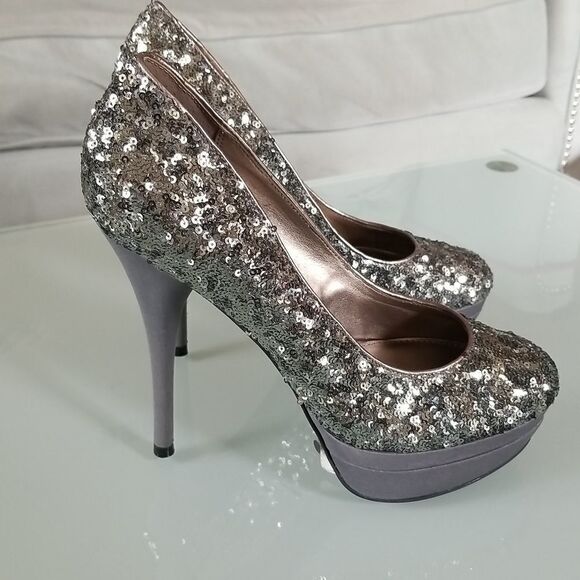 Free Press 5" Sequin and Satin Stilettos - Picture 1 of 11